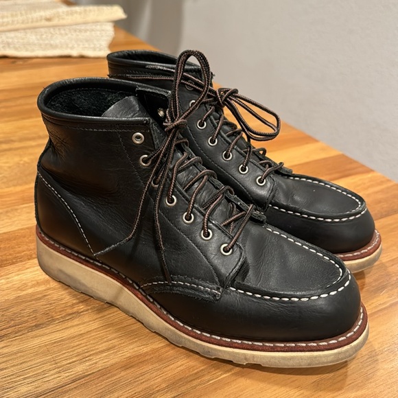 Redwings women black leather mock toe boot - Picture 7 of 8